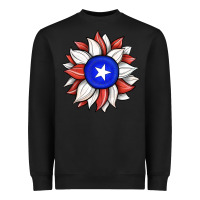 Black sunflower puerto rico flag Heavyweight Sweatshirt - JahusDesignShop
