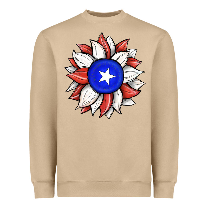 Sunflower Puerto Rico Flag Heavyweight Sweatshirt by JahusDesignShop | Teevron