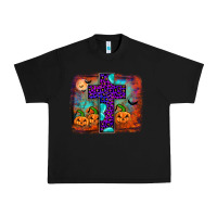 Black halloween cross Urban Heavy Tee - JahusDesignShop