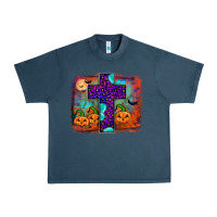 Midnight Navy halloween cross Urban Heavy Tee - JahusDesignShop