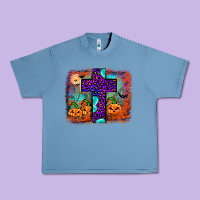 Halloween Cross Urban Heavy Tee Designed By Jahusdesignshop