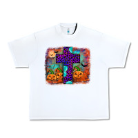 White halloween cross Urban Heavy Tee - JahusDesignShop