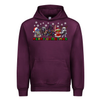 Mauve Wine merry christmas gnomies Urban Hoodie - CowGirlArtShop