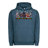 Pigment Midnight Navy merry christmas gnomies Urban Hoodie - CowGirlArtShop