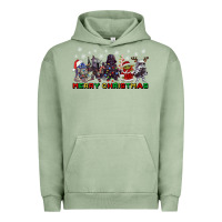 Pigment Oil Green merry christmas gnomies Urban Hoodie - CowGirlArtShop