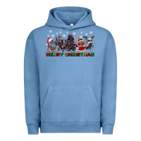 Pigment Pebble Blue merry christmas gnomies Urban Hoodie - CowGirlArtShop