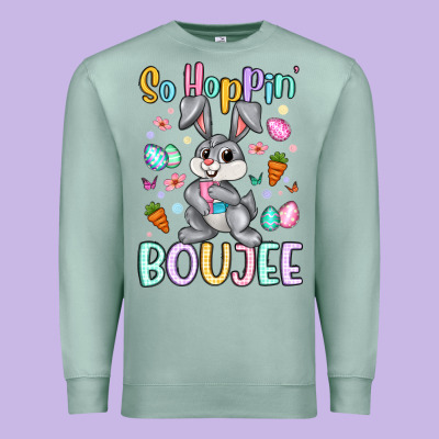 So Hoppin Boujee Premium Sweatshirt Designed By Artiststas