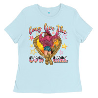 Baby Blue long live the cowgirl Ladies Tee - texasbilliewilder