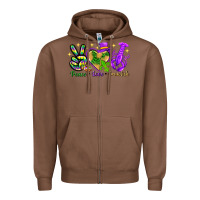 Chestnut peace love crawfish Zipper Hoodie - NancyCooperArtShop