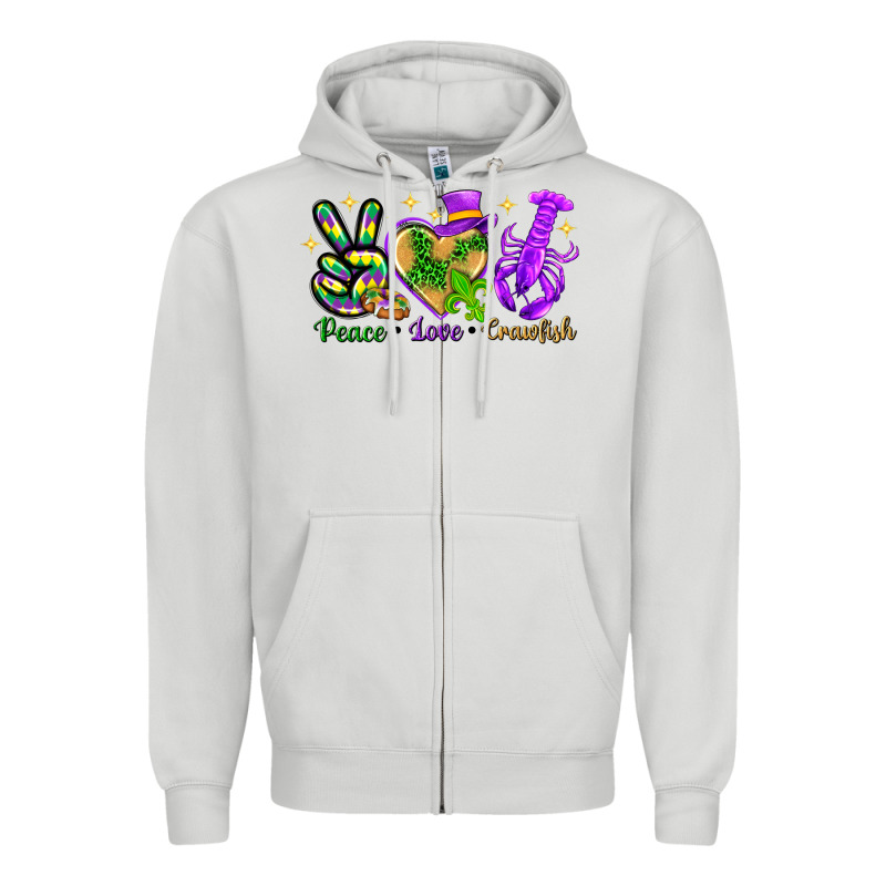 Peace Love Crawfish Zipper Hoodie by NancyCooperArtShop | Teevron