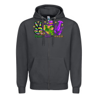 Smoke peace love crawfish Zipper Hoodie - NancyCooperArtShop