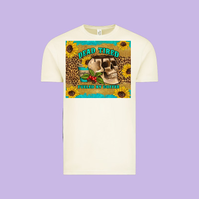 Dead Tired Fueled By Coffee Vintage Tee Designed By Artiststas