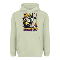 Matcha Moo I Mean Boo Holstein Cow Heavyweight Hoodie - LillyAllenDesigns