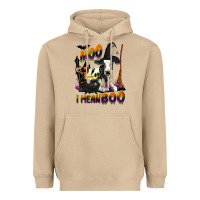 Mushroom Moo I Mean Boo Holstein Cow Heavyweight Hoodie - LillyAllenDesigns