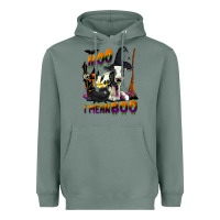 Sage Moo I Mean Boo Holstein Cow Heavyweight Hoodie - LillyAllenDesigns