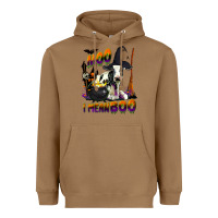 Toasted Coconut Moo I Mean Boo Holstein Cow Heavyweight Hoodie - LillyAllenDesigns