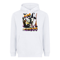 White Moo I Mean Boo Holstein Cow Heavyweight Hoodie - LillyAllenDesigns