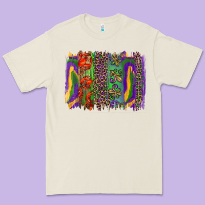 Mardi Gras Brushstroke Premium Tee Designed By Ranaportraitstore
