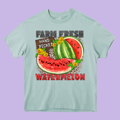 Farm Fresh Watermelon Heavy Core Tee Designed By Zillion Design Studio