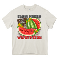 Cream farm fresh watermelon Heavy Core Tee - Zillion Design Studio