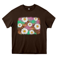 Chocolate Brown easter daisy background Heavy Core Tee - Artiststas