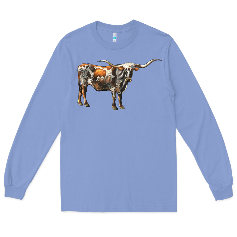 Texas Longhorn Cow Long Sleeve Tee by LillyAllenDesigns | Teevron