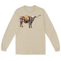 Mushroom Texas Longhorn Cow Long Sleeve Tee - LillyAllenDesigns