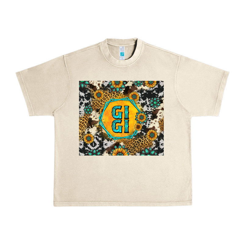 Gigi Sunflower Turquoise Urban Heavy Tee by Jasminsmagicworld | Teevron
