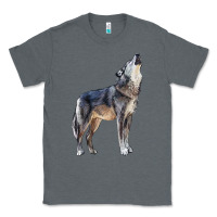 Charcoal Heather wolf Classic Tee - LillyAllenDesigns