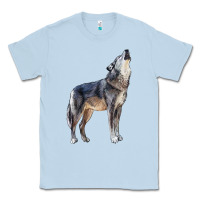 Dusty Blue wolf Classic Tee - LillyAllenDesigns