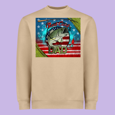 Reel Cool Dad Fishing Heavyweight Sweatshirt Designed By Jasminsmagicworld