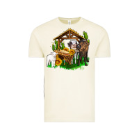Jesus Holy Night Cows And Sunflowers Vintage Tee | Teevron