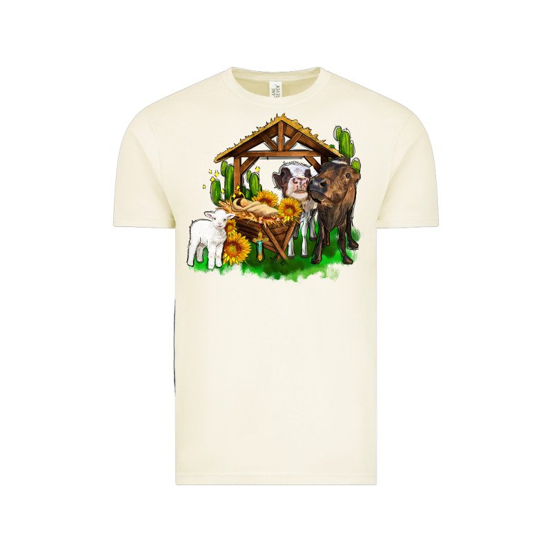 Jesus Holy Night Cows And Sunflowers Vintage Tee by AdoDesignShop | Teevron