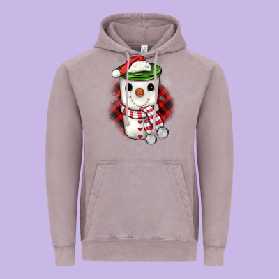 Christmas Snowman Coffee Vintage Hoodie Designed By Jahusdesignshop