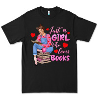 Black just a girl who loves books Premium Tee - texasbilliewilder