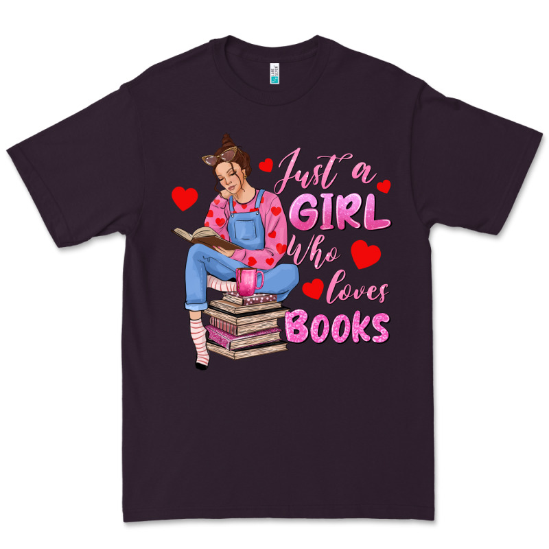 Just A Girl Who Loves Books Premium Tee by texasbilliewilder | Teevron