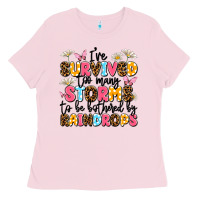 Bubblegum Pink i've survived too many storms Ladies Tee - JahusDesignShop