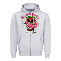 Heather Grey so berry buojee Zipper Hoodie - MaliasSmallBusiness
