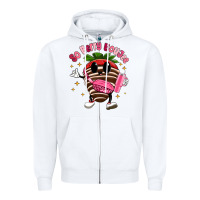 White so berry buojee Zipper Hoodie - MaliasSmallBusiness