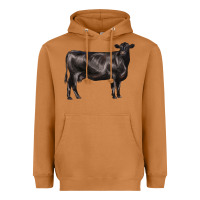 Meerkat black angus cow Heavyweight Hoodie - LillyAllenDesigns