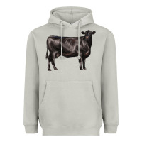 Moon Dust black angus cow Heavyweight Hoodie - LillyAllenDesigns