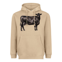 Mushroom black angus cow Heavyweight Hoodie - LillyAllenDesigns