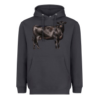 Smoke black angus cow Heavyweight Hoodie - LillyAllenDesigns
