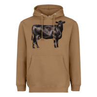 Toasted Coconut black angus cow Heavyweight Hoodie - LillyAllenDesigns