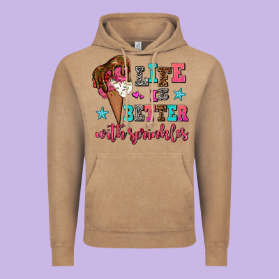Life Is Better With Sprinkles Vintage Hoodie Designed By Adodesignshop