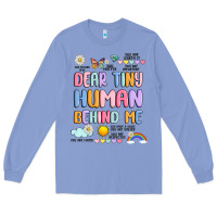 Colony Blue dear tiny human behind me Long Sleeve Tee - JahusDesignShop