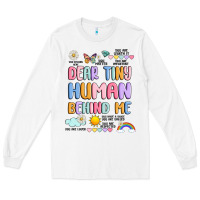 White dear tiny human behind me Long Sleeve Tee - JahusDesignShop