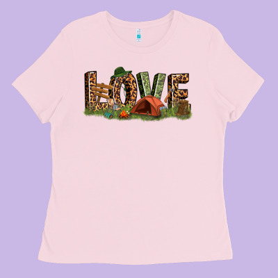 Love Camping Ladies Tee Designed By Texasbilliewilder