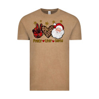 Vintage Coffee peace love santa Vintage Tee - JahusDesignShop