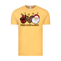 Vintage Mustard peace love santa Vintage Tee - JahusDesignShop